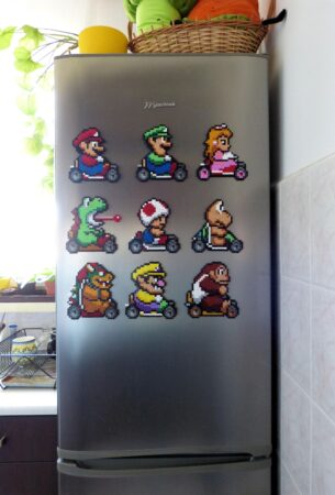 Decoración con pegatinas de Mario Bros